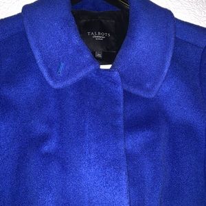 COPY - Talbot’s women’s royal blue wool coat.